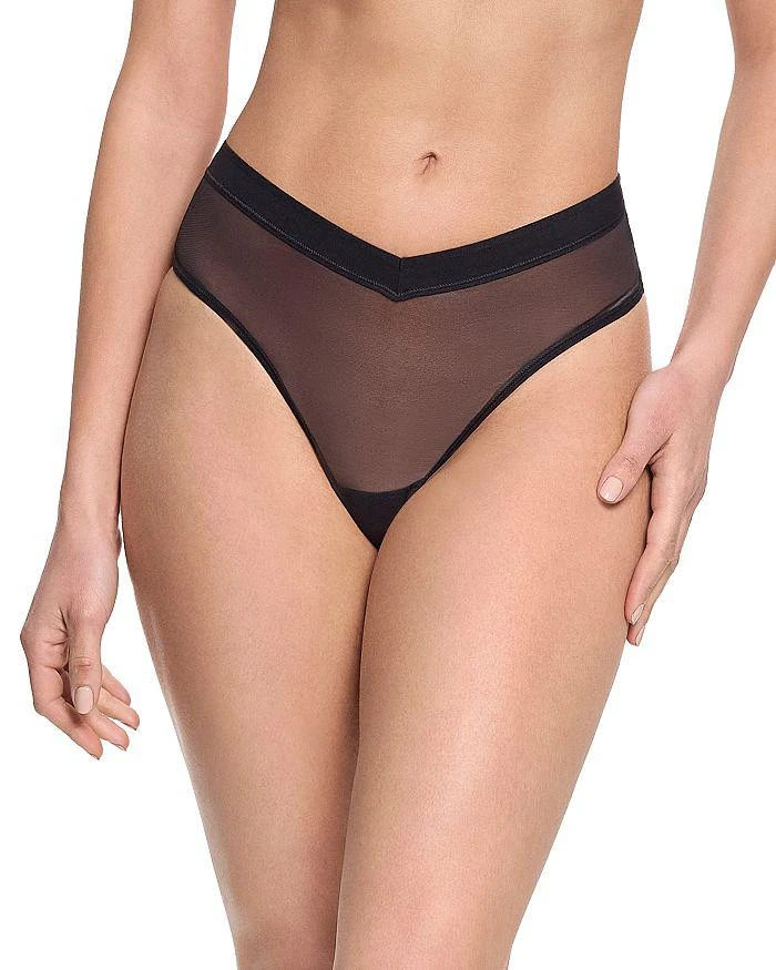Hanky Panky Mesh High Cut Thong Panties 1