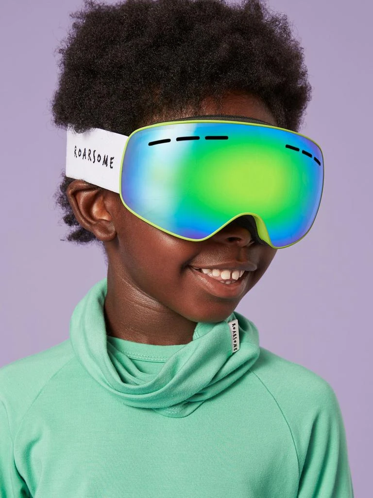 Roarsome Kids Ski Goggles in Green 3