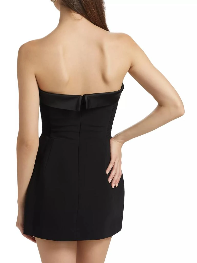 Amanda Uprichard Lucienne Satin Fit & Flare Romper 5