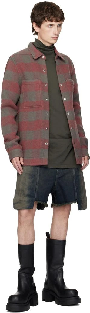 Rick Owens Pink Concordians Wool Shirt 4