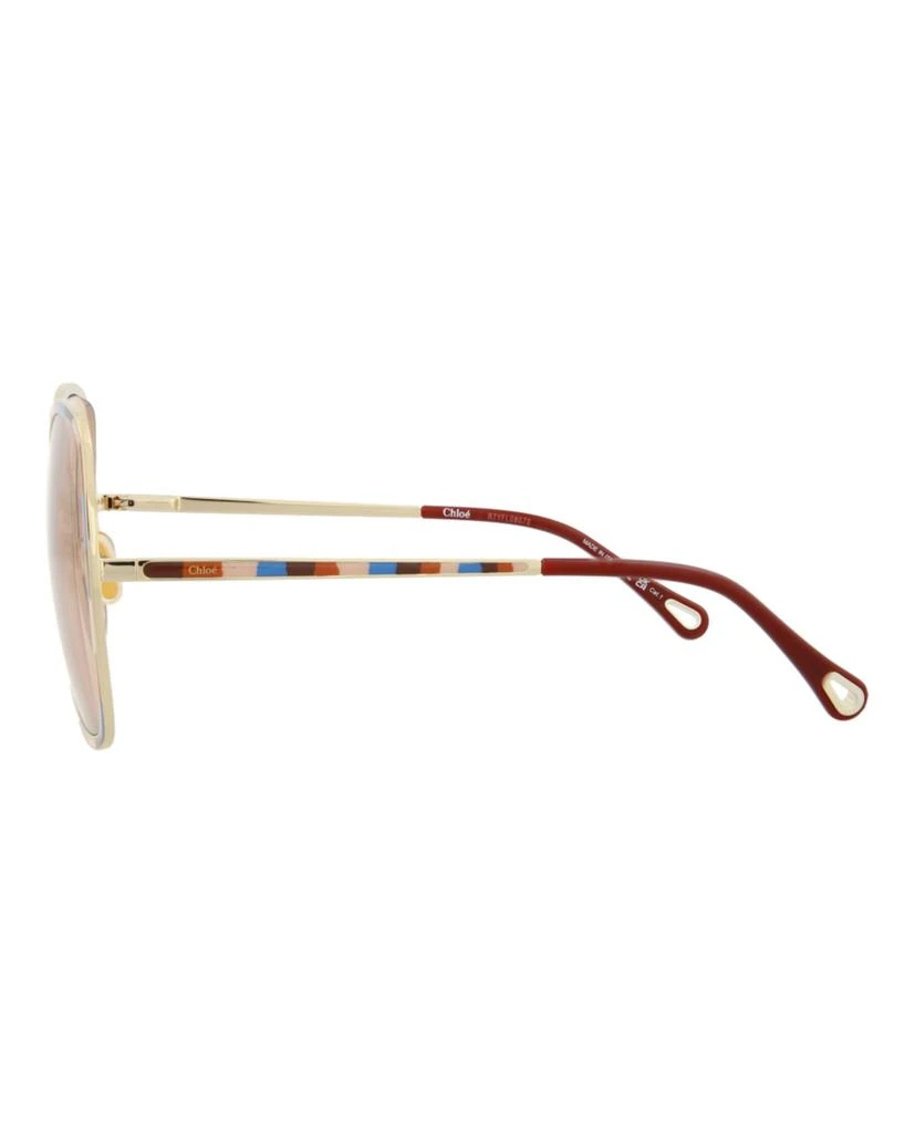 Chloé Square-Frame Metal Sunglasses 3