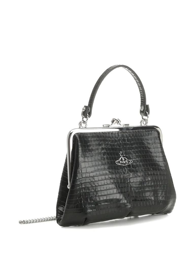 Shop CROCODILE-EFFECT GRANNY FRAME PURSE on Sale at