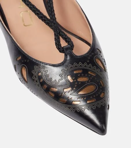 ETRO Perforated leather ballet flats 6
