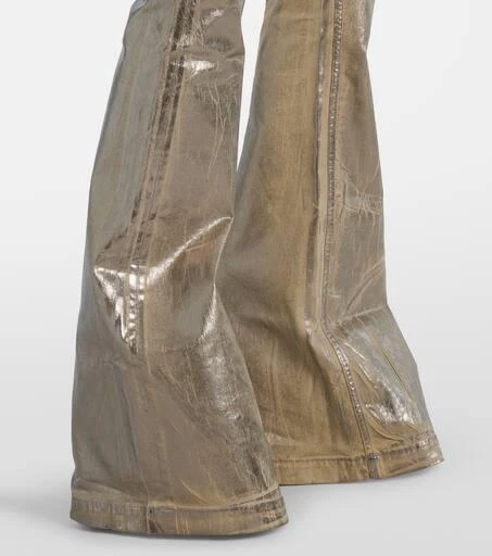 Rick Owens Bolan coated high-rise bootcut jeans 6