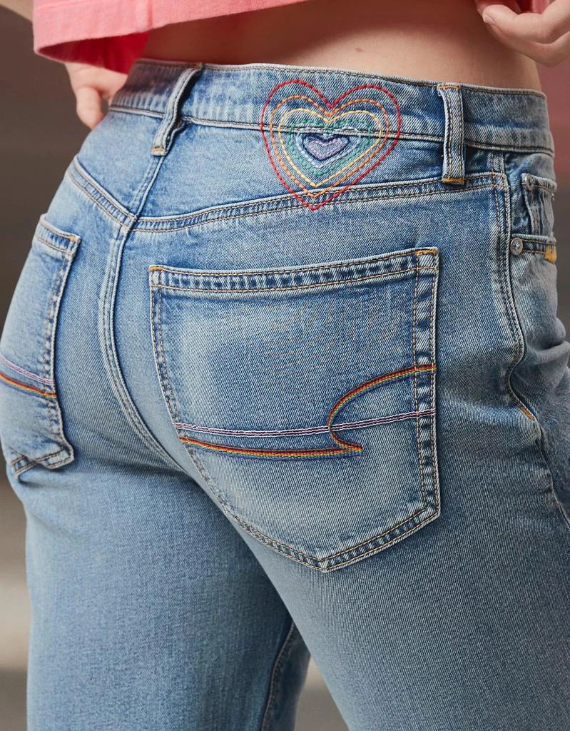 AE AE Pride Strigid Ripped Low-Rise Baggy Flare Jean 2