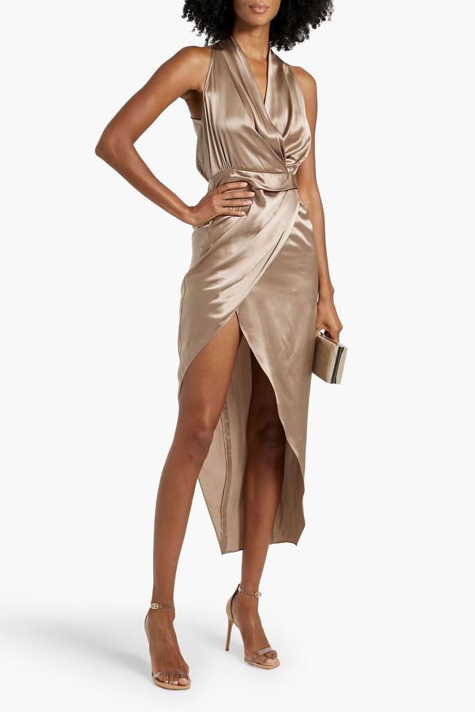 Michelle Mason Wrap-effect silk-satin dress