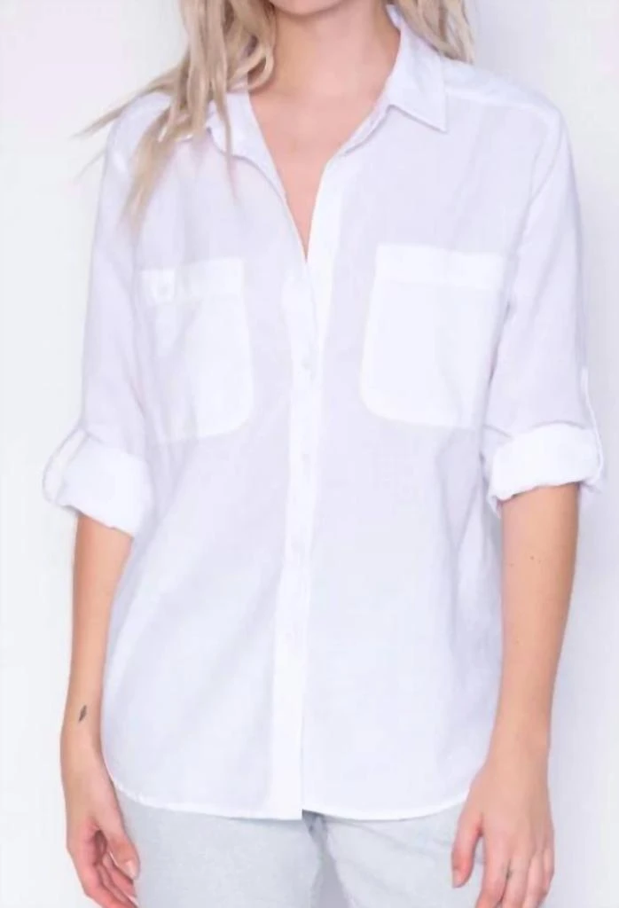 Stateside Safari Shirt In White 1