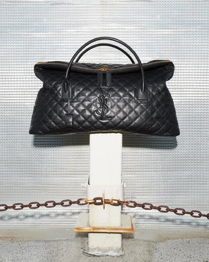 Yves Saint Laurent Es Giant YSL Travel Bag in Smooth Quilted Leather 2