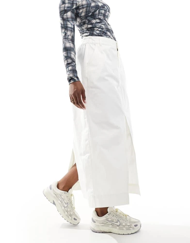 NIKE Nike MSC twill maxi skirt in cream 3