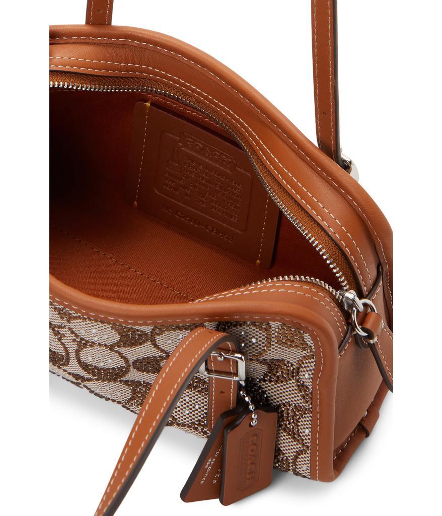Coach Swing Zip Bag 20 In Crystal Signature Jacquard - Tote Bags