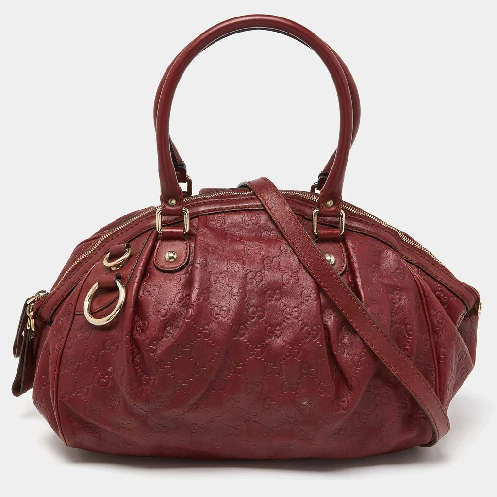 Gucci Gucci Brick Brown Guccissima Leather Medium Sukey Boston Bag 1