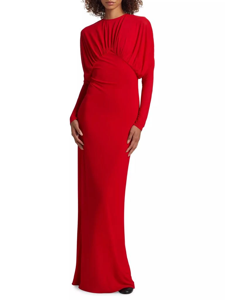 16Arlington Vernest Gathered Long Sleeve Gown 3