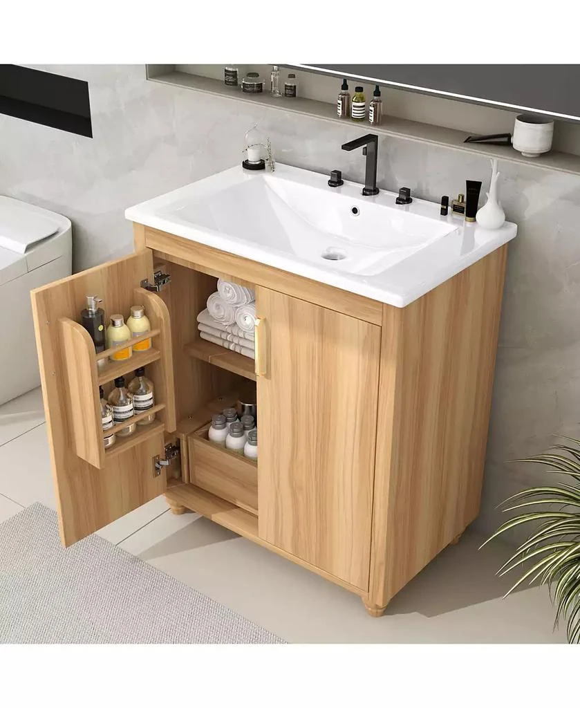 CASAINC 30" Bathroom Vanity with Sink Combo, Multi-Functional Cabinet with Doors and Drawer, MDF Board 2