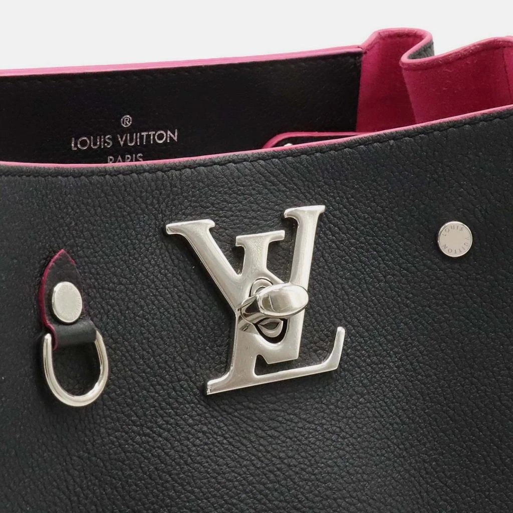 Louis Vuitton Louis Vuitton Noir Leather Lockme Bucket Bag 3
