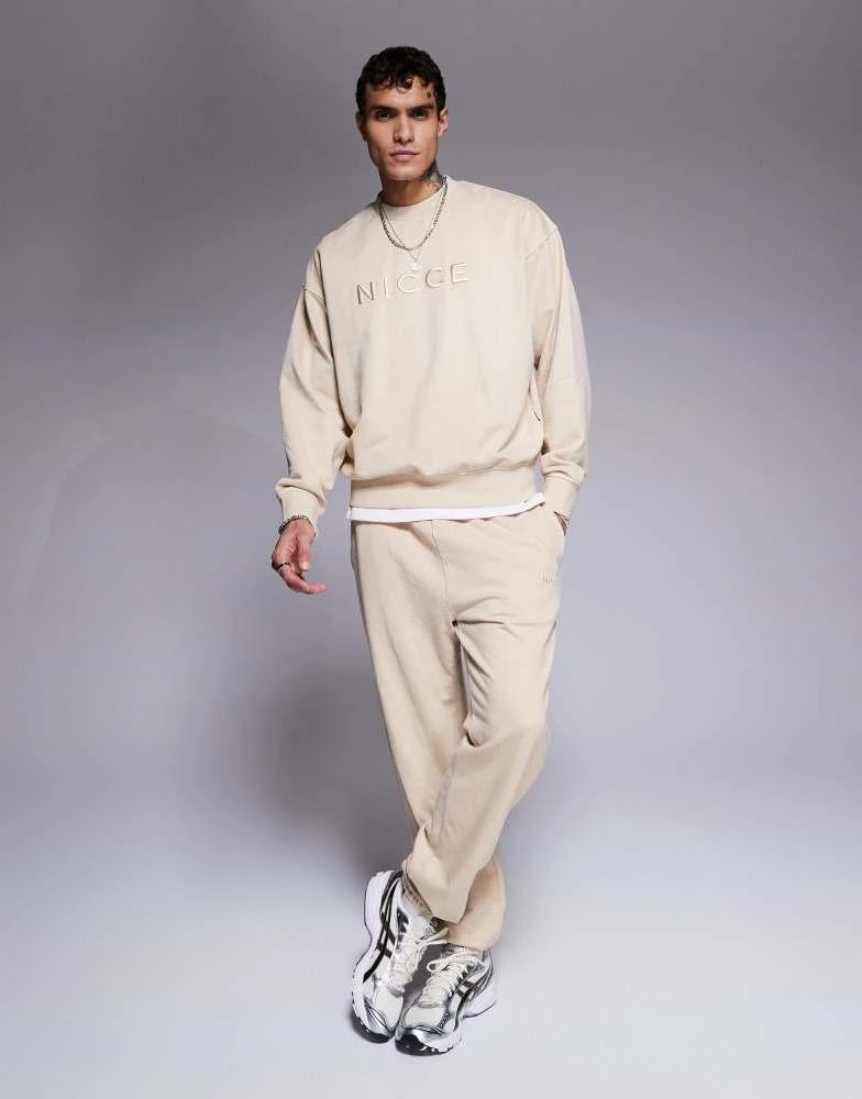 NICCE Nicce co-ord washed jogger in beige 1