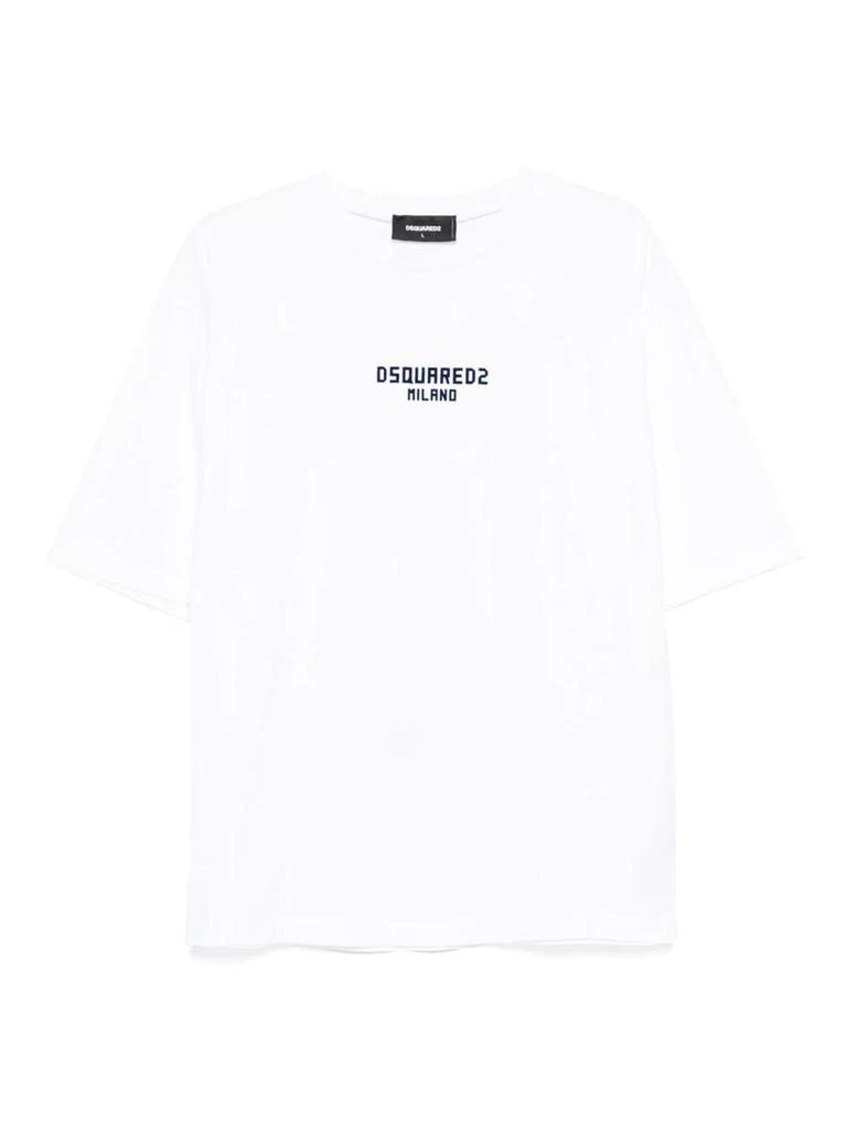 DSQUARED2 DSQUARED2 White Cotton T-Shirt With Logo 1