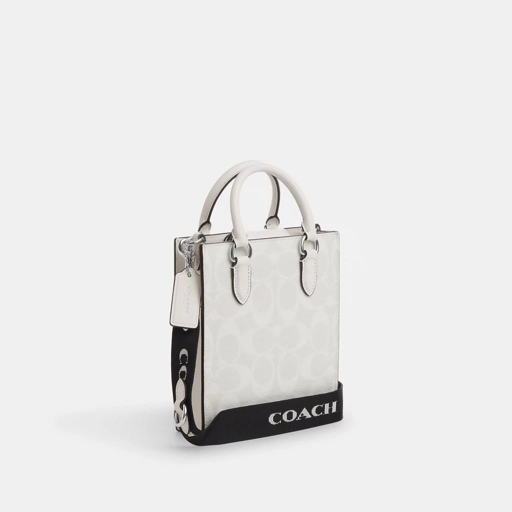 Coach Outlet Coach Outlet North South Mini Tote In Signature Canvas 2