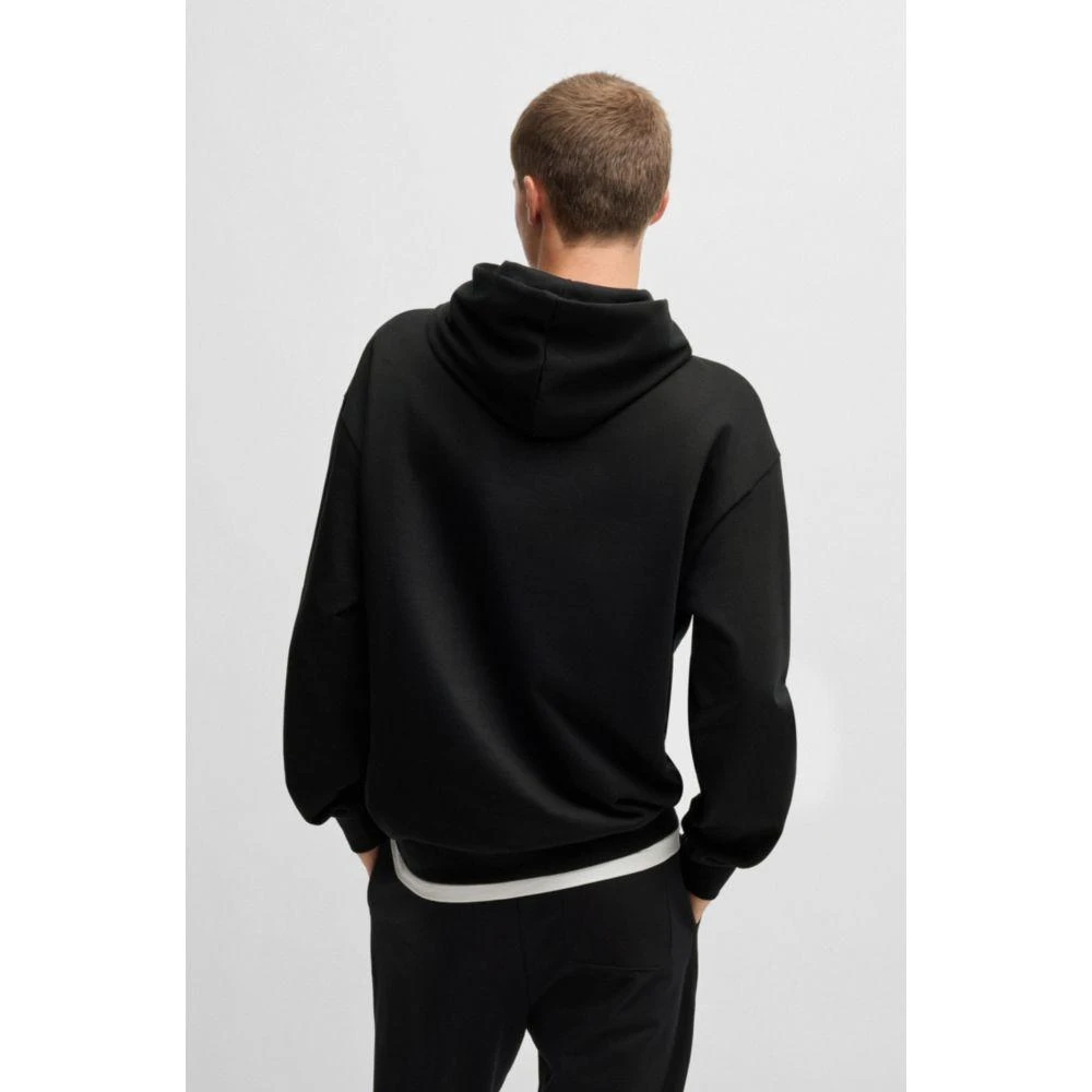 Hugo Boss Cotton-terry hoodie with stacked smoke logo print 4