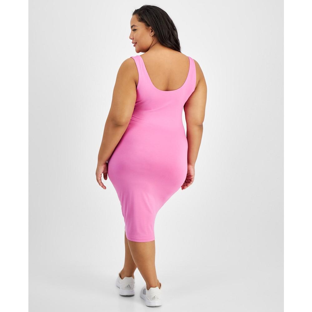 Bar III Trendy Plus Size Sleeveless Bodycon Midi Dress, Created for Macy's