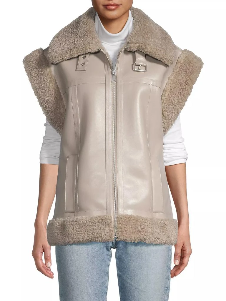 Apparis Jay Faux Leather-&amp;-Suede Moto Vest 3