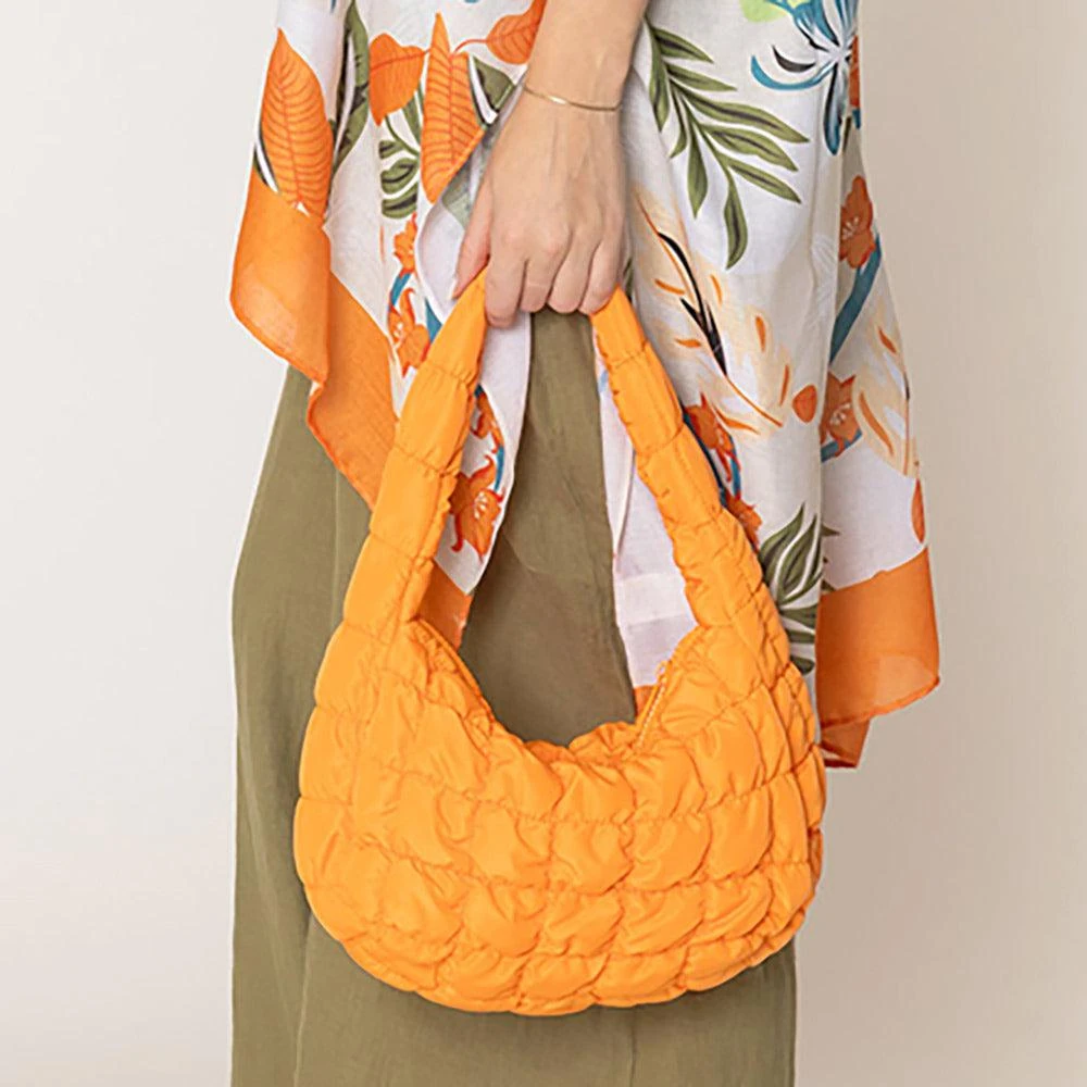 FASHNZFAB Quilted Puffer Tote / Shoulder Bag Cloud Bag