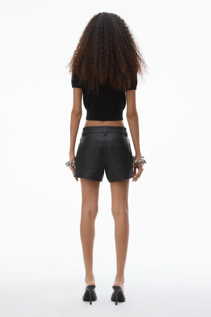 Alexander Wang Logo Embroidered Polo Cardigan in Wool 4