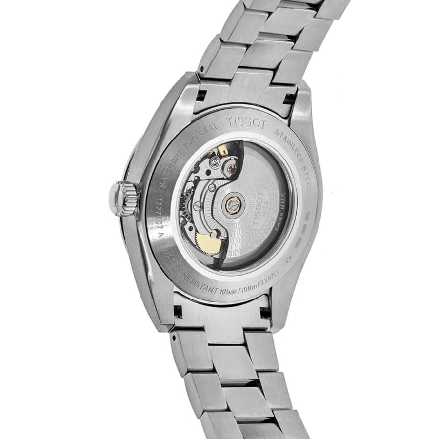 Tissot Gentleman Automatic 80 Silicium Green Dial Steel Men's Watch T127.407.11.091.01 2