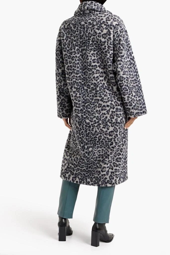 STAND STUDIO Leopard-print faux shearling coat 3