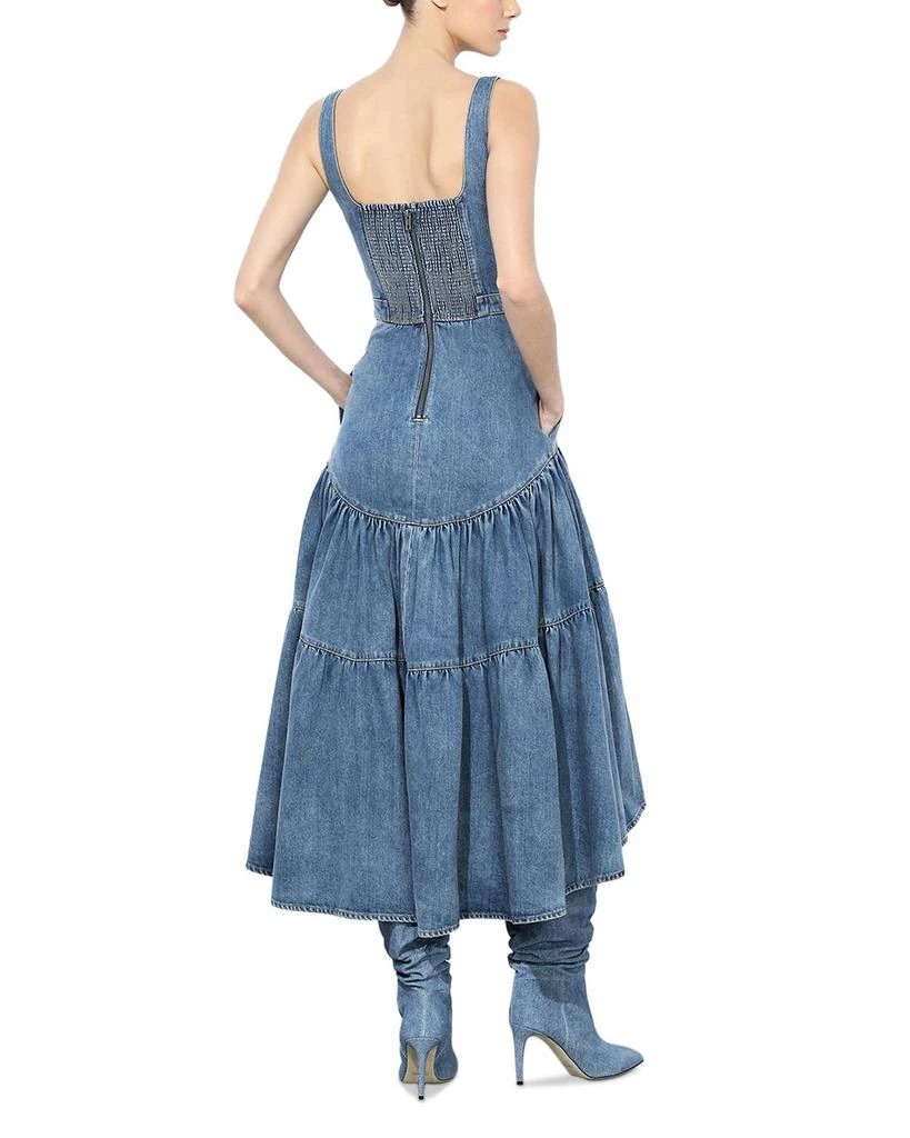 Alice + Olivia Diana Tiered Denim Dress 3