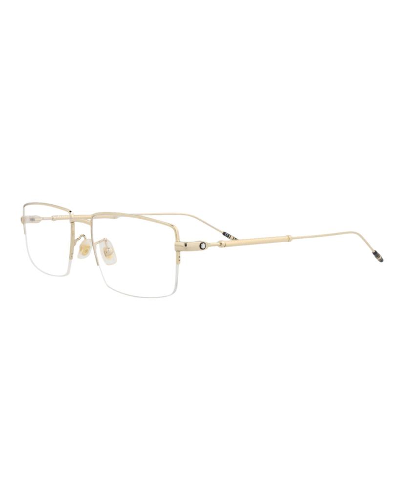 MontBlanc Square-Frame Metal Optical Frames