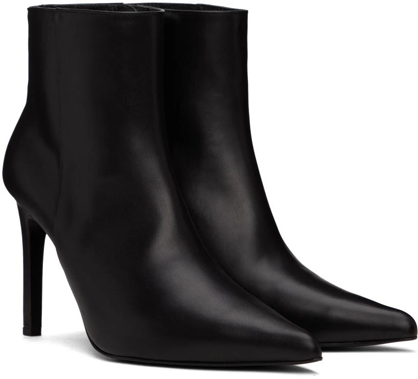 Juun.J Black Leather Stiletto Boots 4
