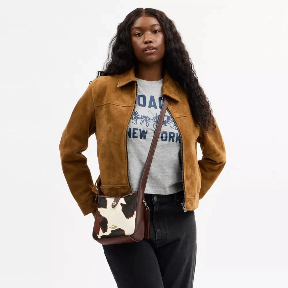 Coach Hadley Mini Crossbody Bag With Cow Print And Tassel 3