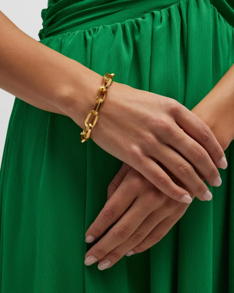 BEN-AMUN 24k Gold Electroplate Oval Link Chain Bracelet 2