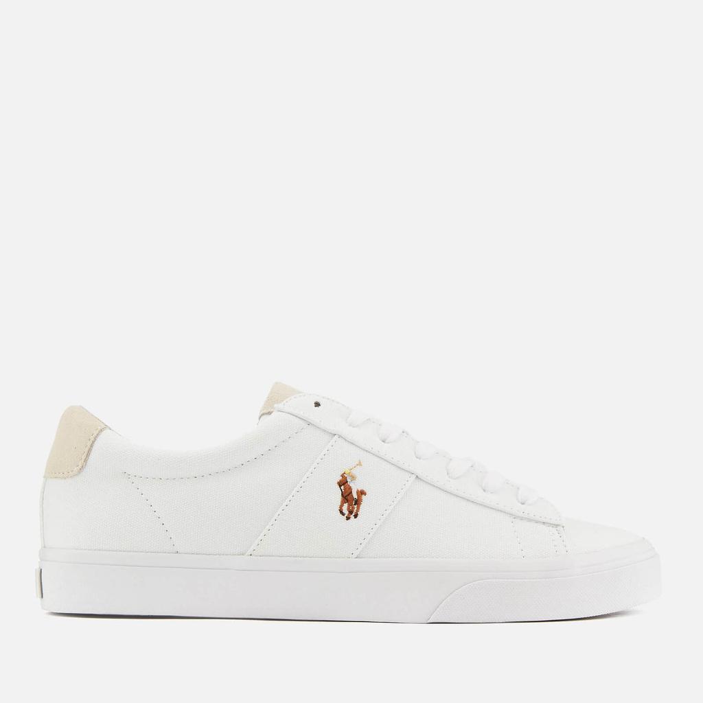 NWT Polo Ralph Lauren Men’s White Canvas Low Top Sneakers deals Shoes