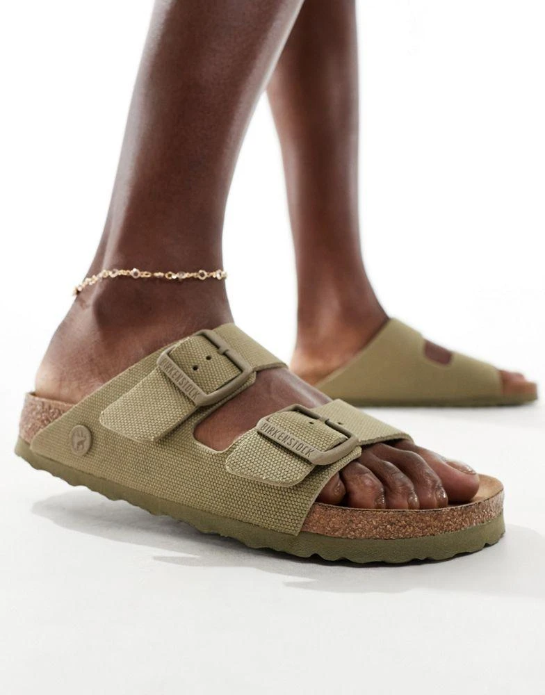 Birkenstock Birkenstock Arizona vegan sandals in khaki canvas 1