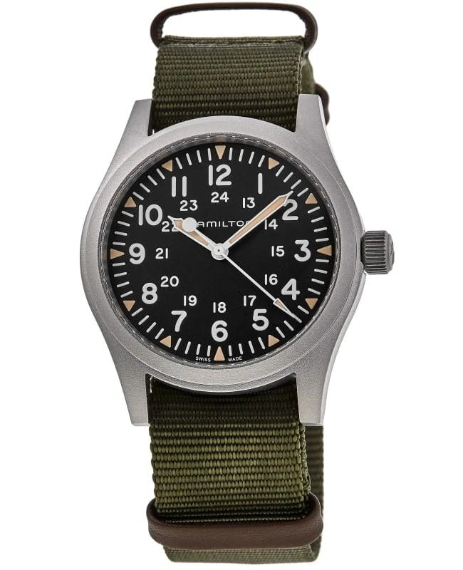 Hamilton Hamilton Khaki Field Mechanical 42mm Black Dial Textile Strap Men's Watch H69529933 1