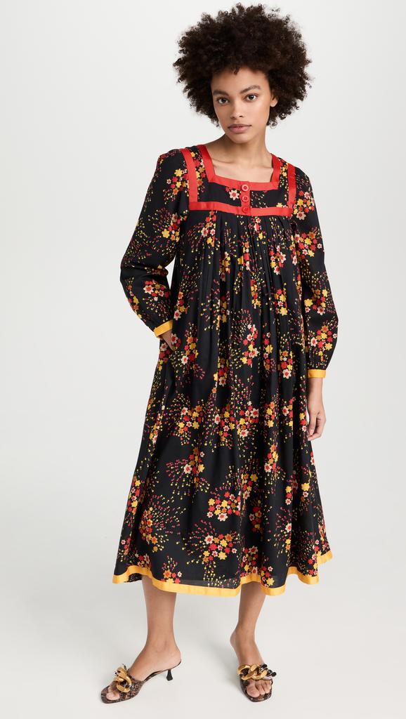 Sea Paloma Floral Square Neck Dress