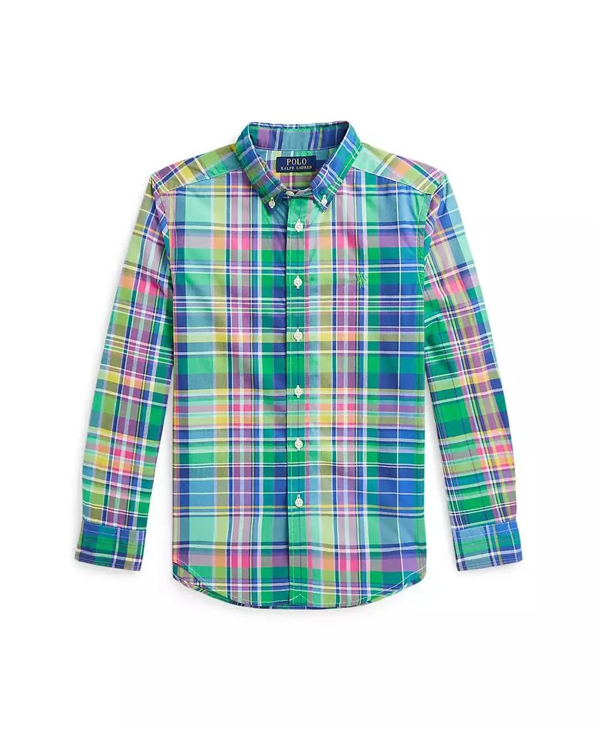 Ralph Lauren Big Boys Plaid Poplin Shirt 1
