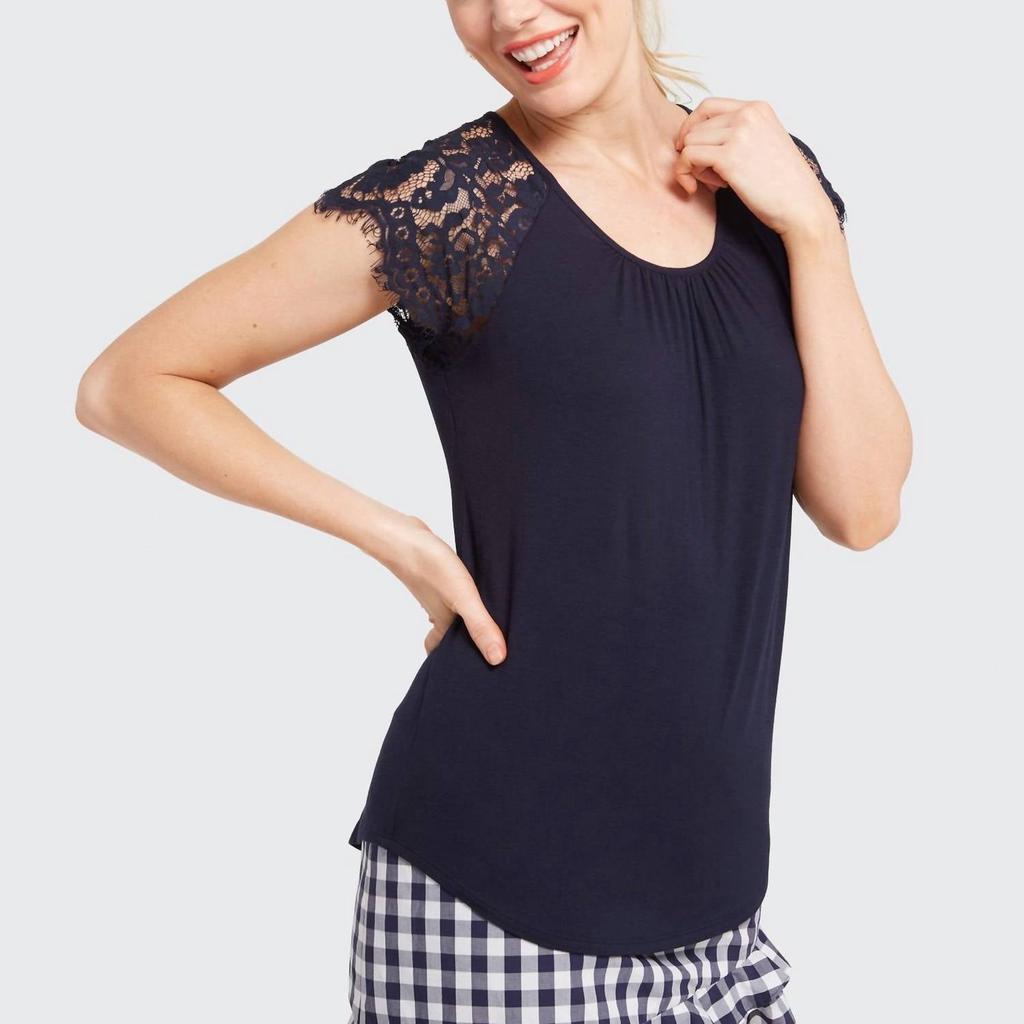 Draper James Draper James - Lace Shoulder Tank Top