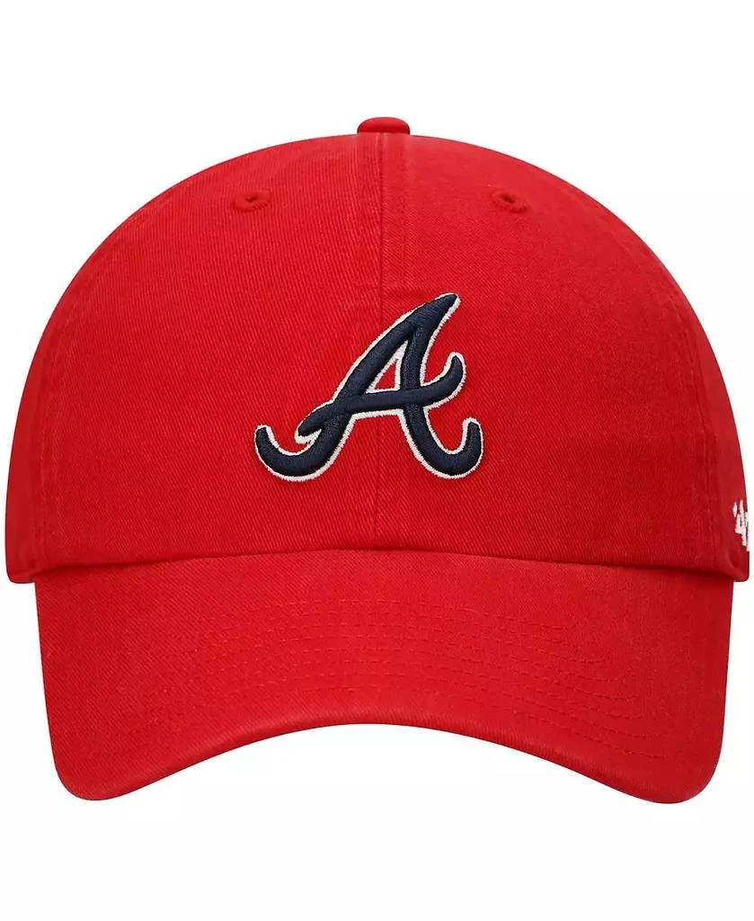 47 Brand Men's '47 Red Atlanta Braves Team Clean Up Adjustable Hat 3