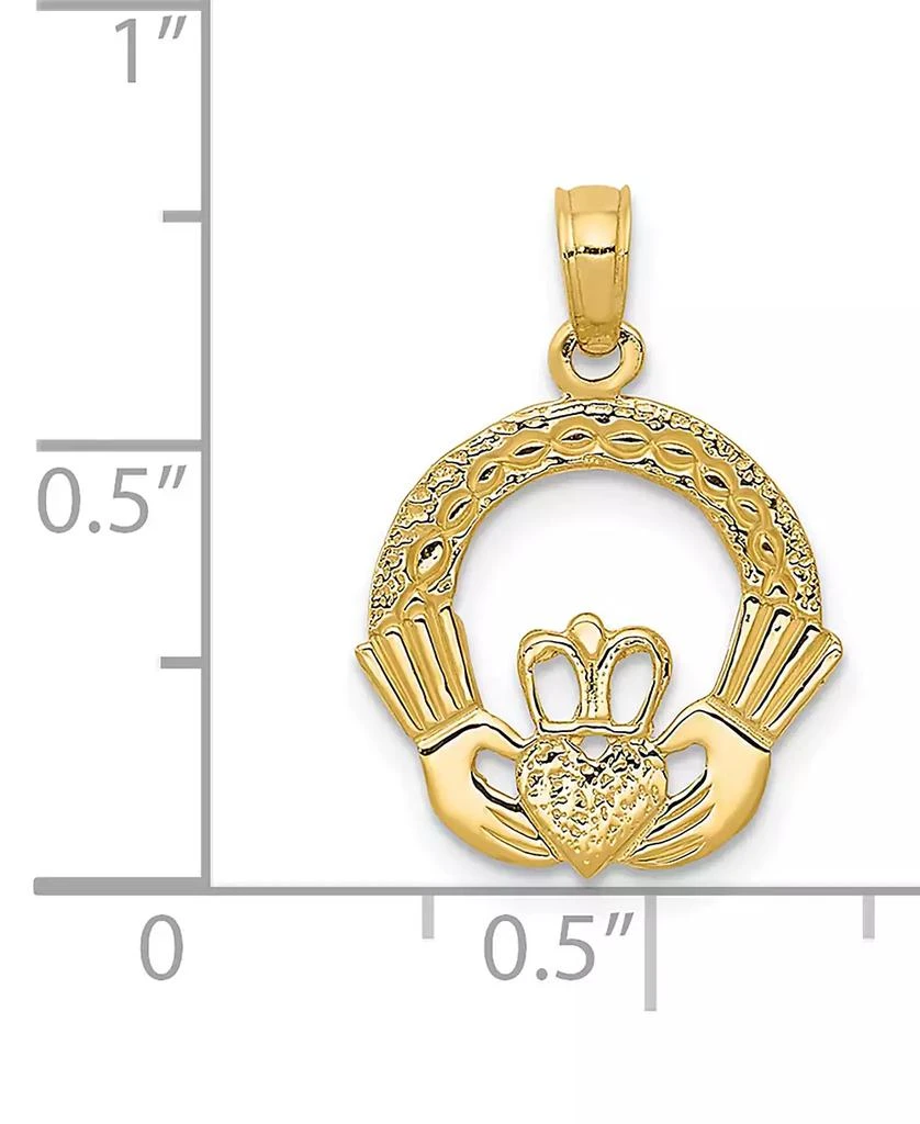 Macy's Claddagh Charm Pendant in 14K Yellow Gold 3