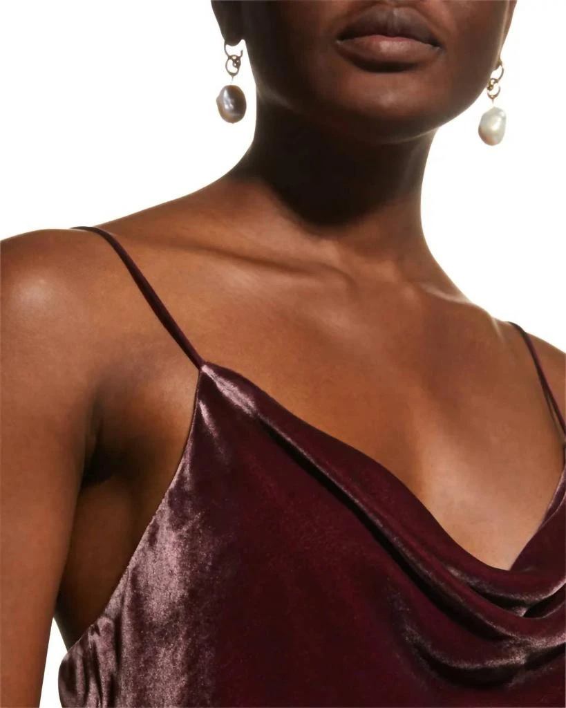 Cinq a Sept Callalily Velvet Cami In Red 5