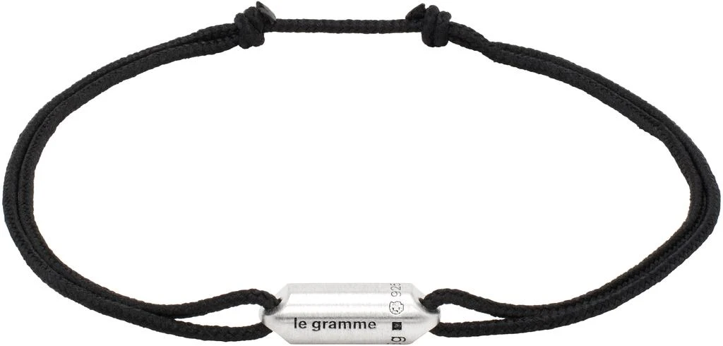 Le Gramme Black Cord 'Le Segment Le 3g' Bracelet 1