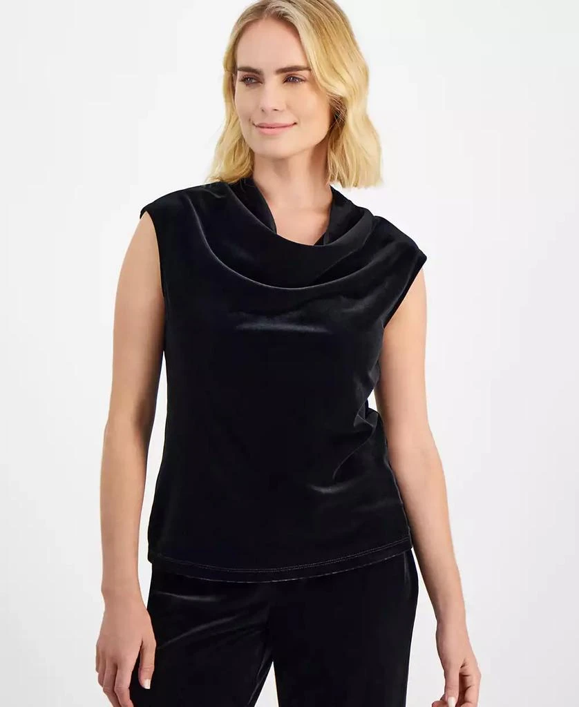 AK Anne Klein Petite Sleeveless Cowlneck Shell Top 3