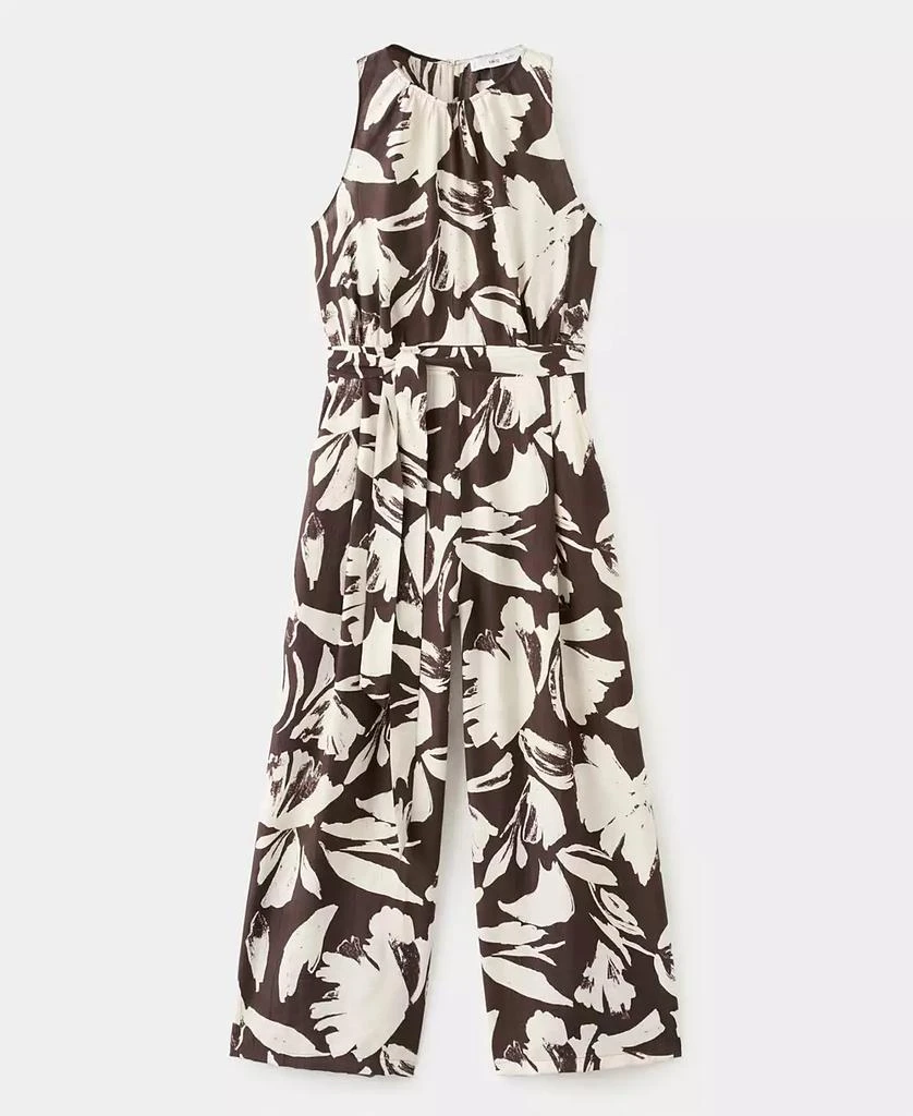 Mango Women
s Printed Cropped Belt Jumpsuit