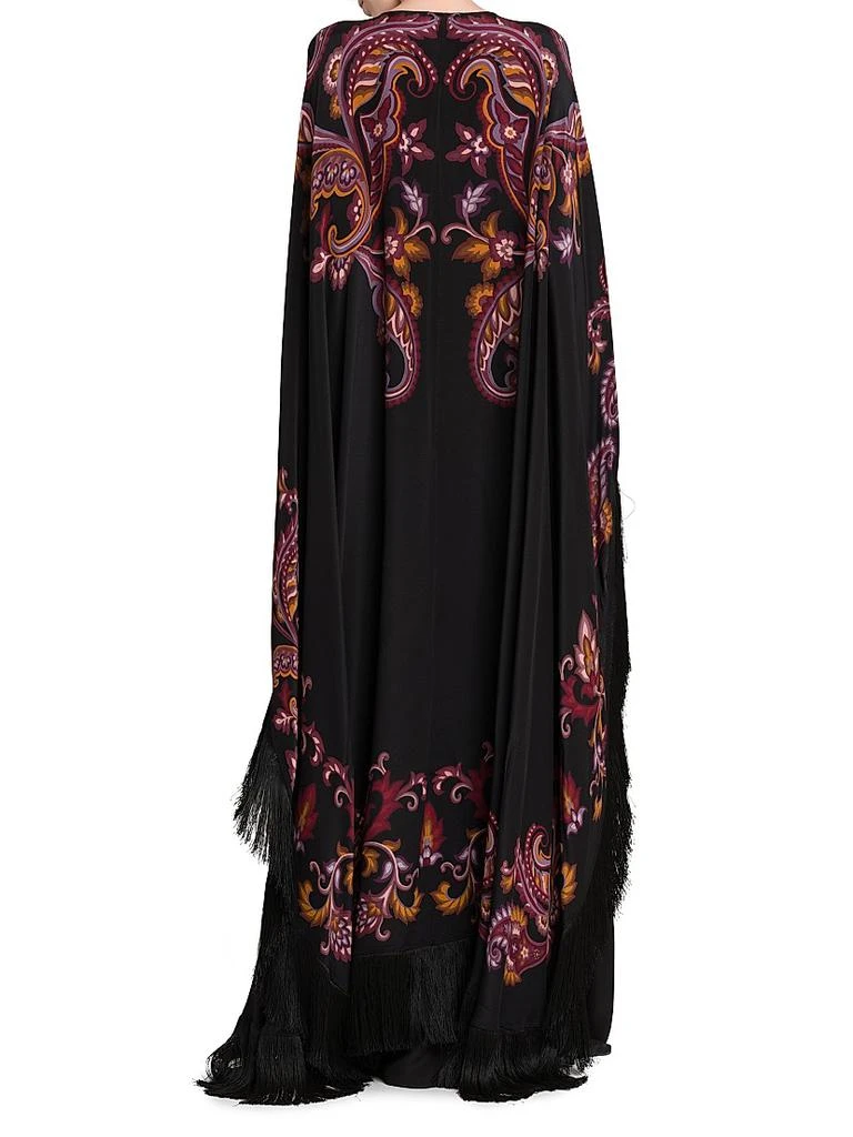 ETRO Paisley Silk Cape Gown 5