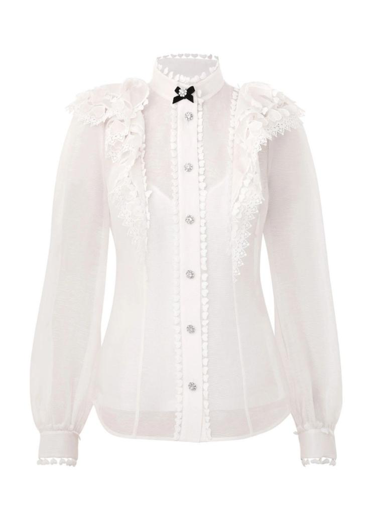 Zimmermann Crush Heart Embellished Blouse