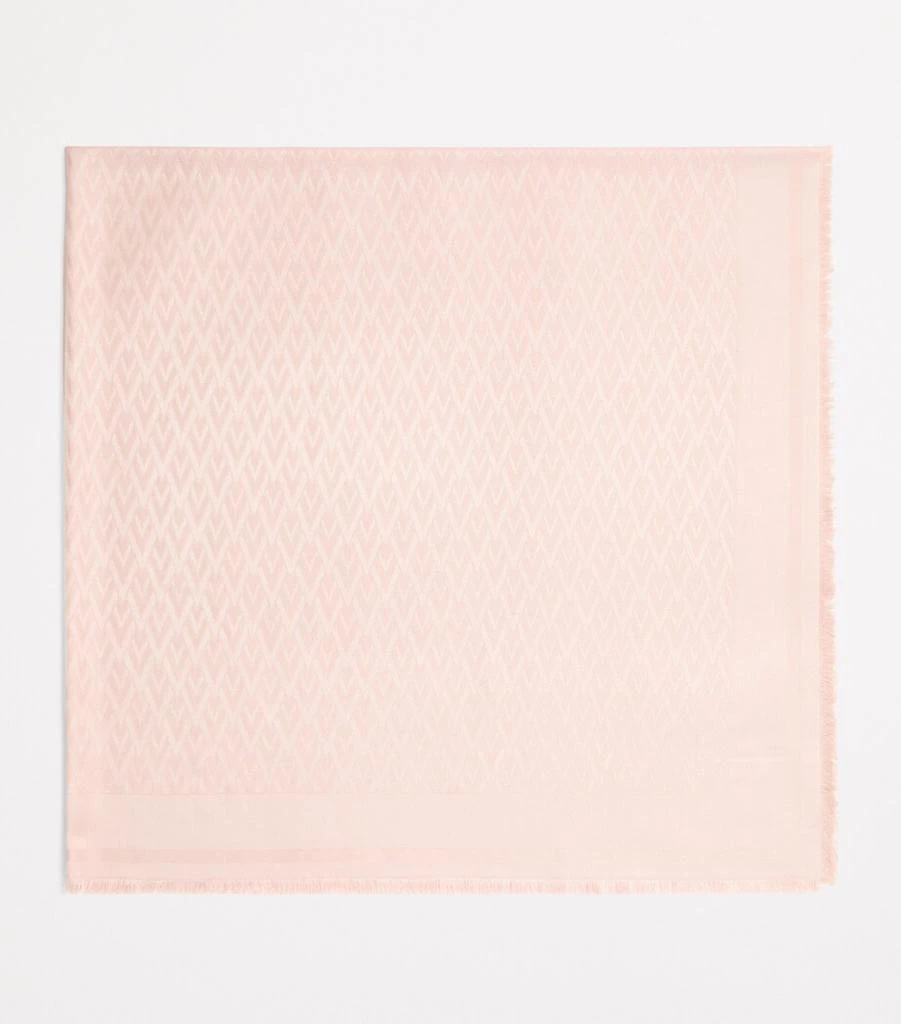 Valentino Silk-Wool Toute La V Shawl 2
