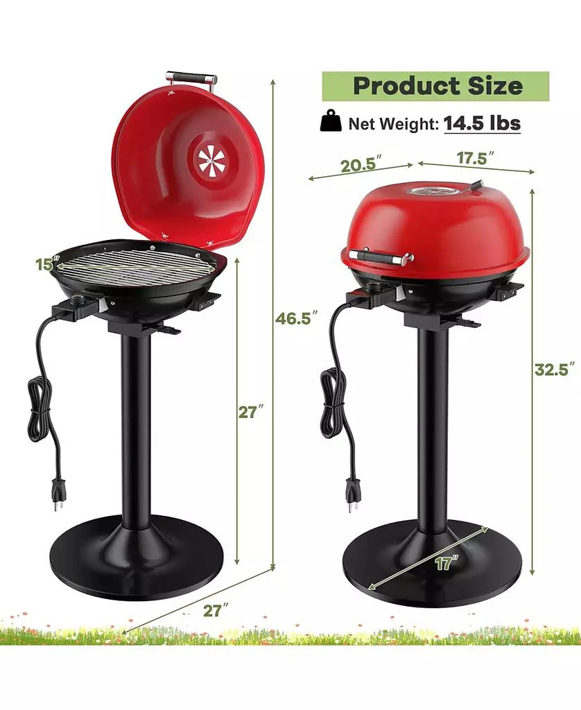 GIVIMO 1600W Portable Electric BBQ Grill with Removable Non-Stick Rack 3