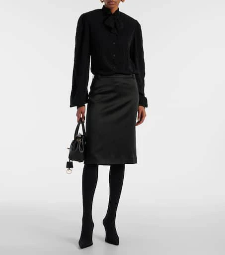 Balenciaga Tie-neck crêpe blouse 2